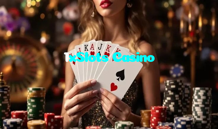 1xSlots Casino casino presented on mobile device in Pakistan with slots and live games